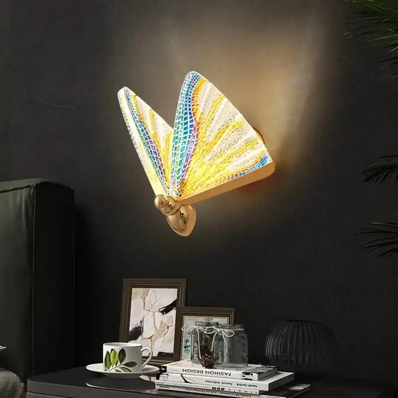 Applique murale LED en acrylique forme papillon - Collection NordLumière