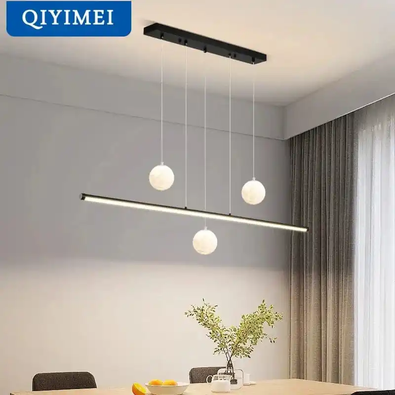 Lustre LED Qiyimei pour sublimer votre cuisine et salon.