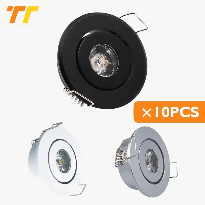 Ensemble de 10 mini spots LED intégrés ajustables