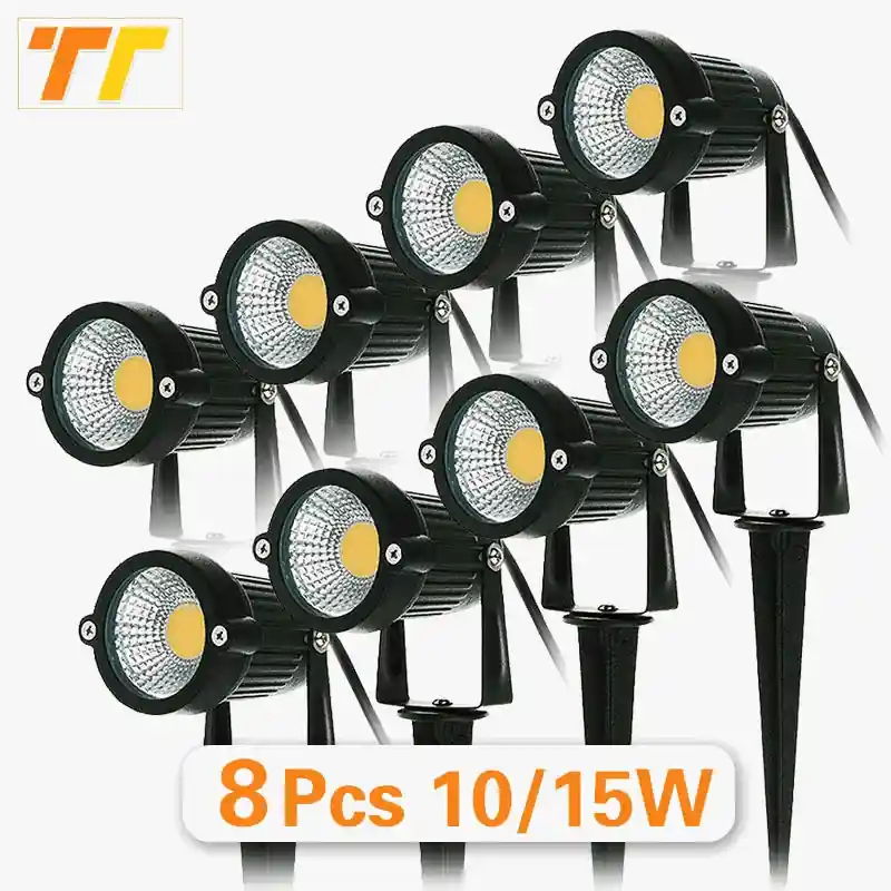 Pack de 8 lampes LED extérieures Waterproof