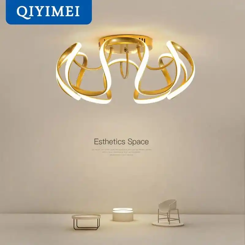 Lustre LED Moderne avec Gradateur pour Décoration Intérieure - Élégance Lumineuse