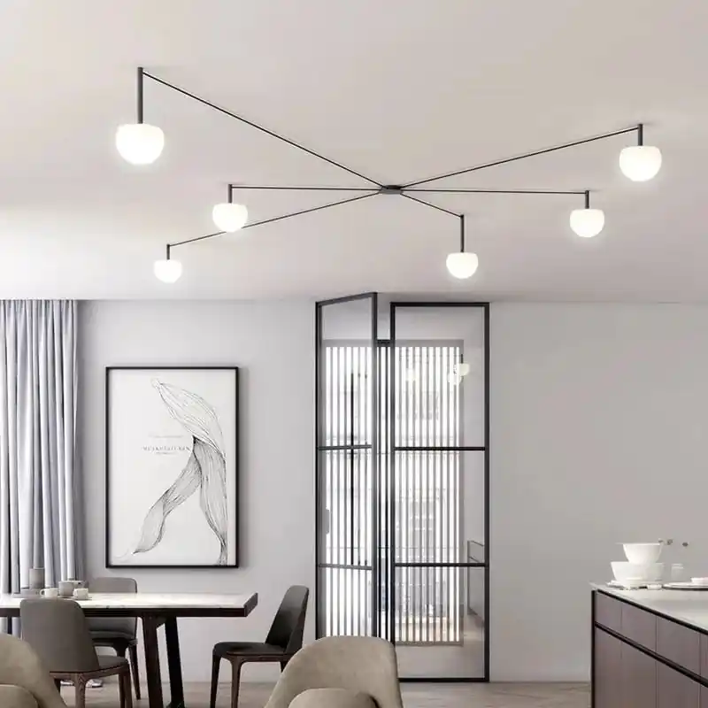 Plafonnier LED Suspendu Design Nordique Moderne Minimaliste Éclairage Artistique de Luxe
