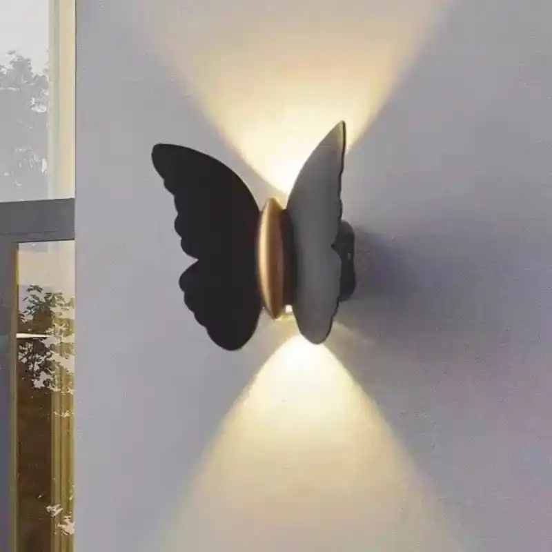 Applique murale extérieure étanche LED papillon décoratif