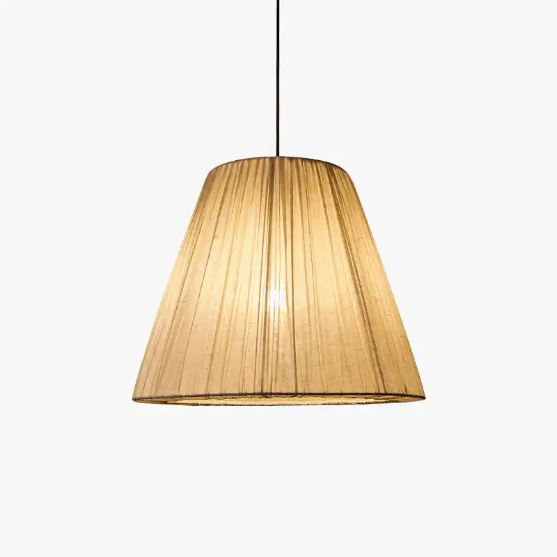 Suspension en tissu chinois moderne avec design pli rétro - Élégance asiatique revisité