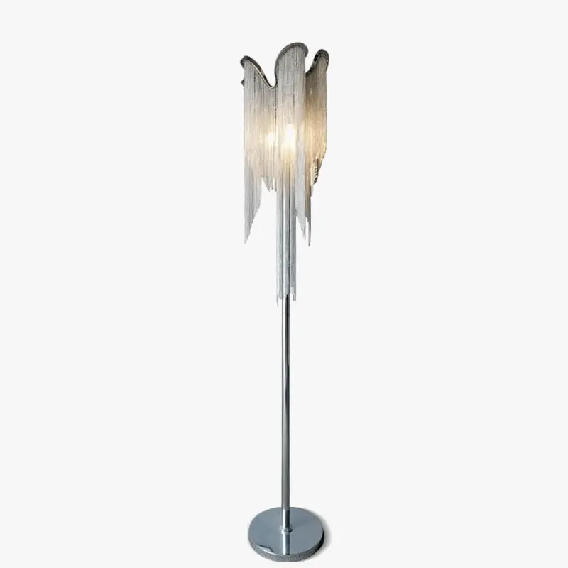 Lampadaire Postmoderne de Luxe avec Chaîne en Aluminium - Style Nordique Italien