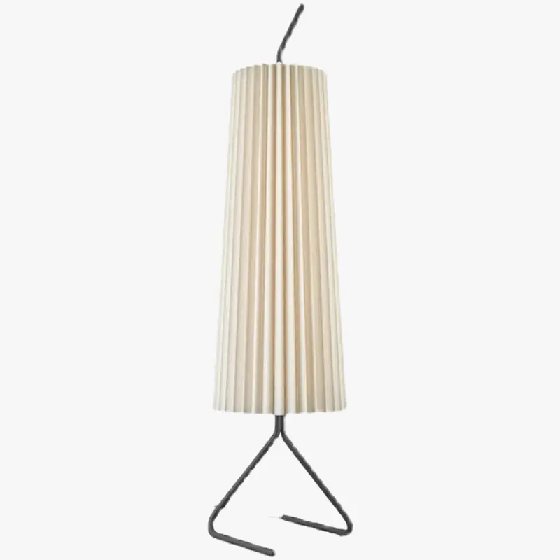 Lampadaire plissé vintage minimaliste Japonais contemporain
