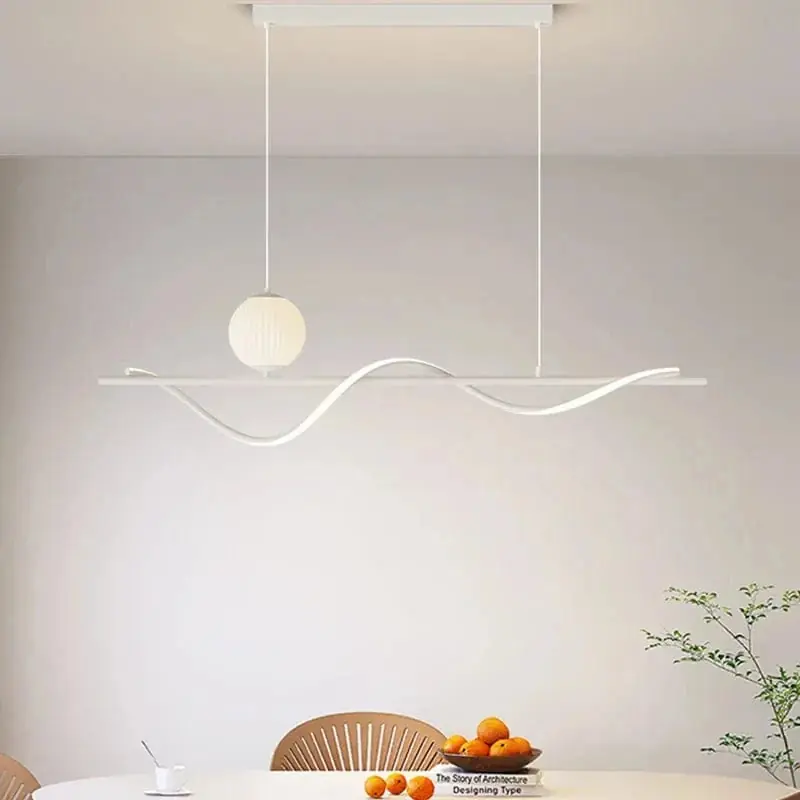 Lustre LED Design avec Ampoules et Abat-Jour Suspendus