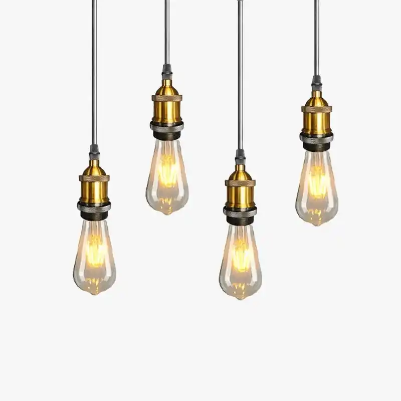 Suspension industrielle rétro \\"Copper Base\\" idéale pour les restaurants
