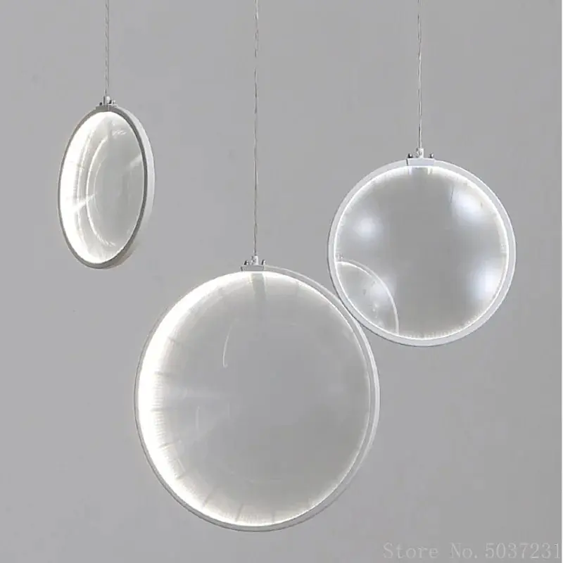 Lampe Suspendue Nordique Moderne en Verre Circulaire Décoratif