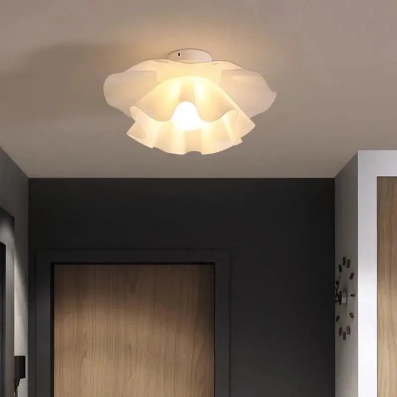 Plafonnier LED Design Nordique Moderne en Acrylique à Motifs Florals