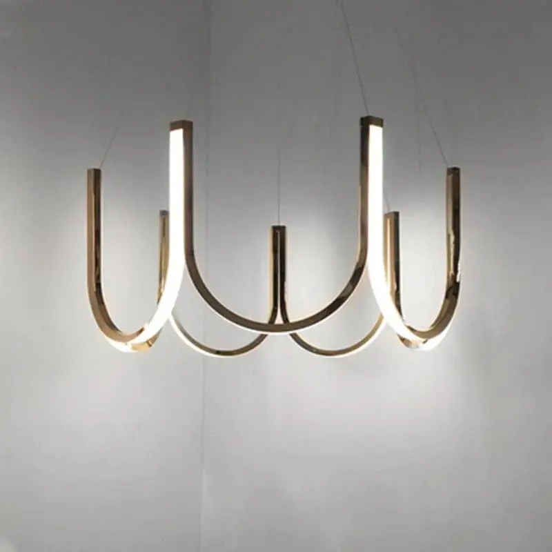 Suspension lumineuse LED \\"U Nordic\\" créative postmoderne