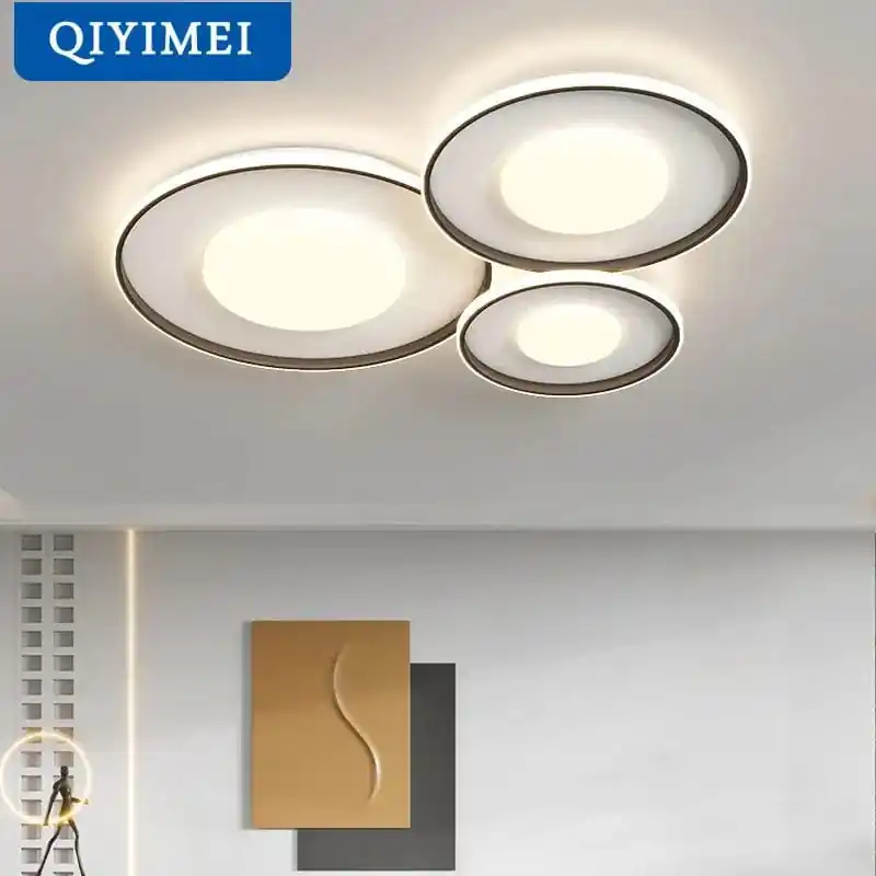 QIYIMEI Lustre Nordique Lumière Intérieure Ronde Luminaires