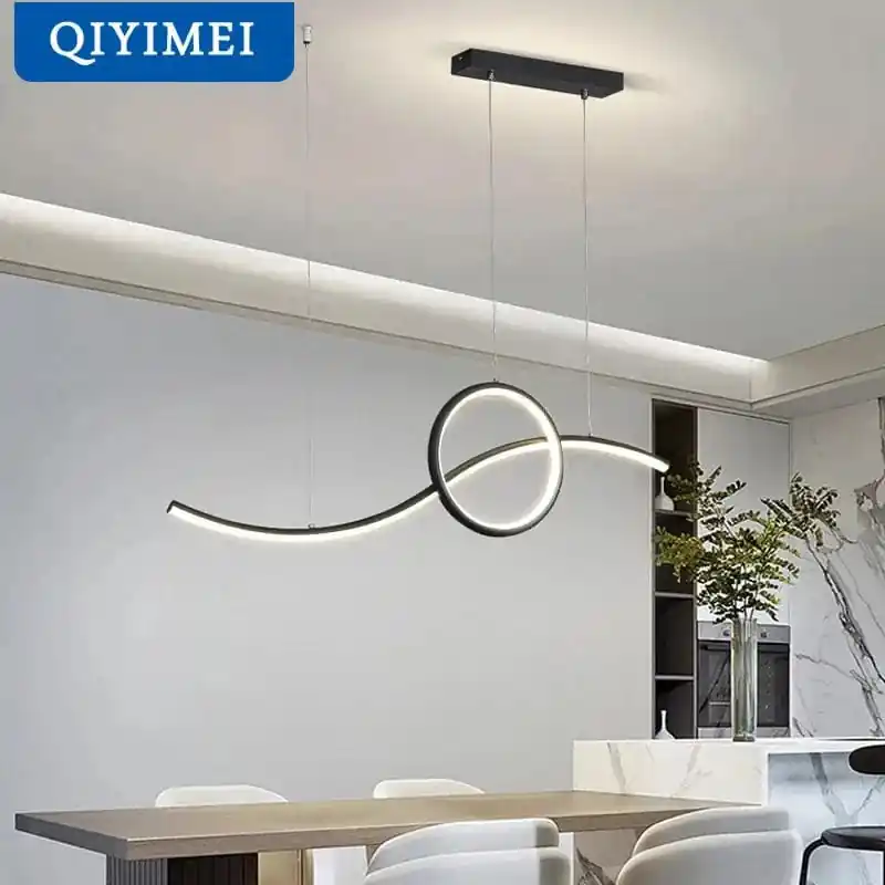 Lampes suspendues LED minimalistes pour une décoration intérieure éclairée