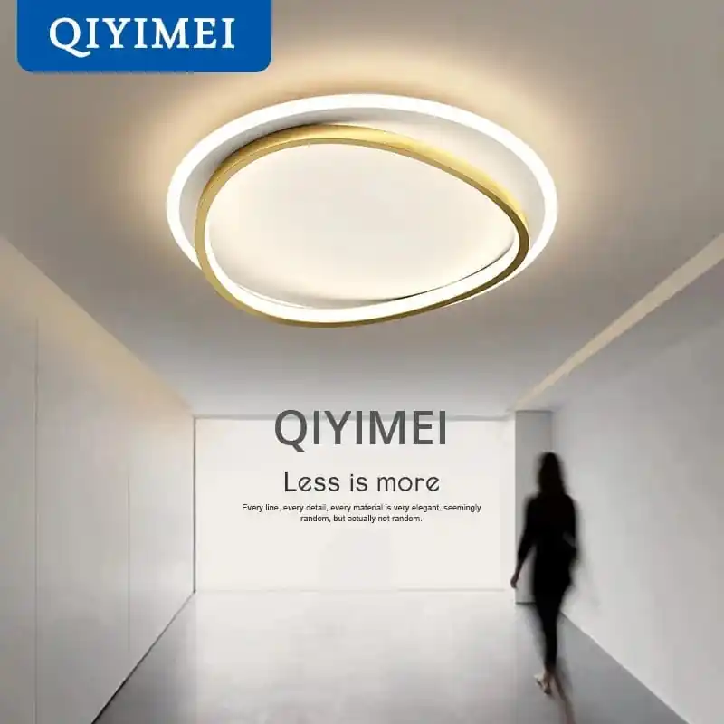 Lustre Moderne en Aluminium Acrylique avec Télécommande LED de Luxe