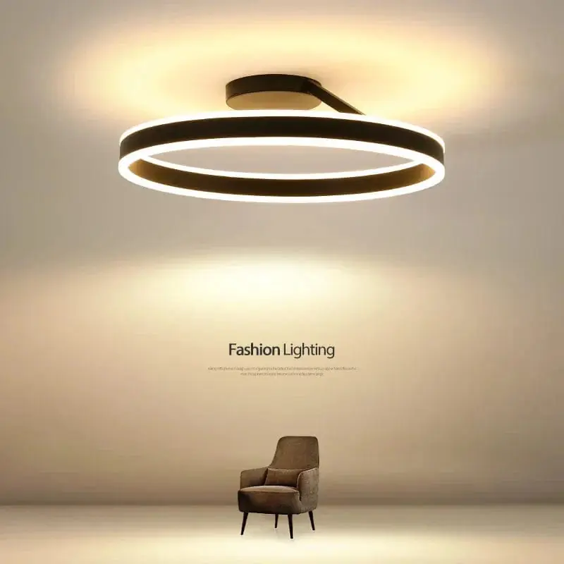 Lustre Luxe Minimaliste Rond pour Éclairage Intérieur
