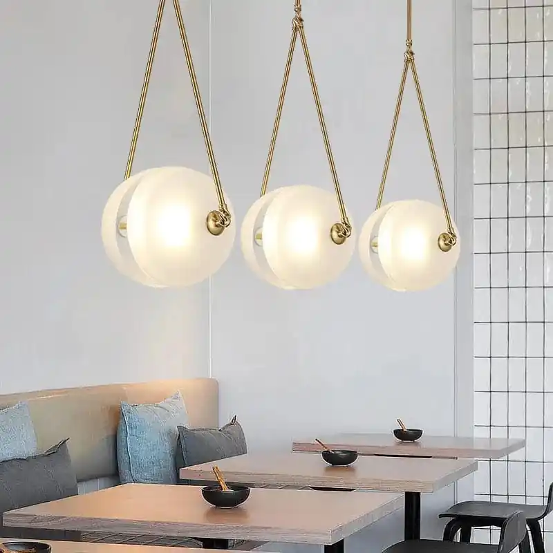 Suspension en verre Art Déco - Nouveauté métal - Livraison directe