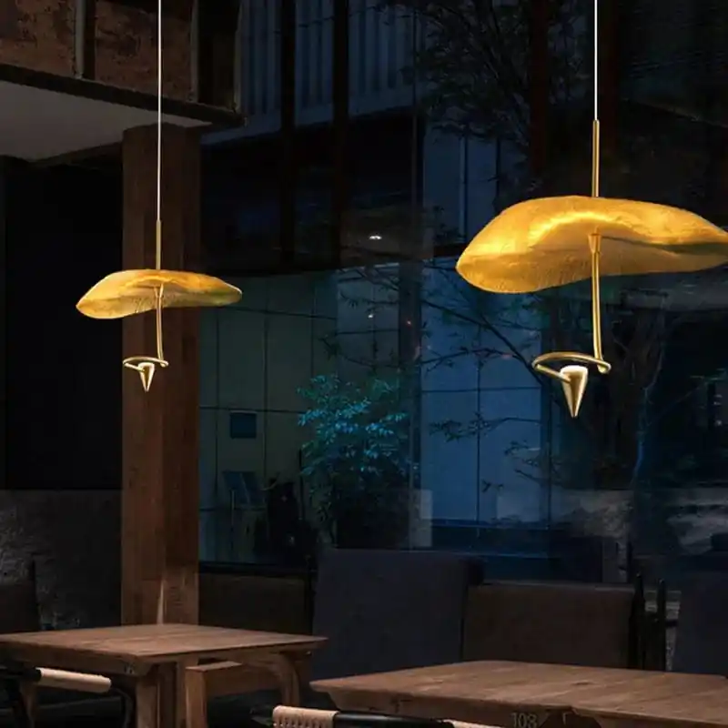 Lustre Art Déco LED en cuivre ajustable