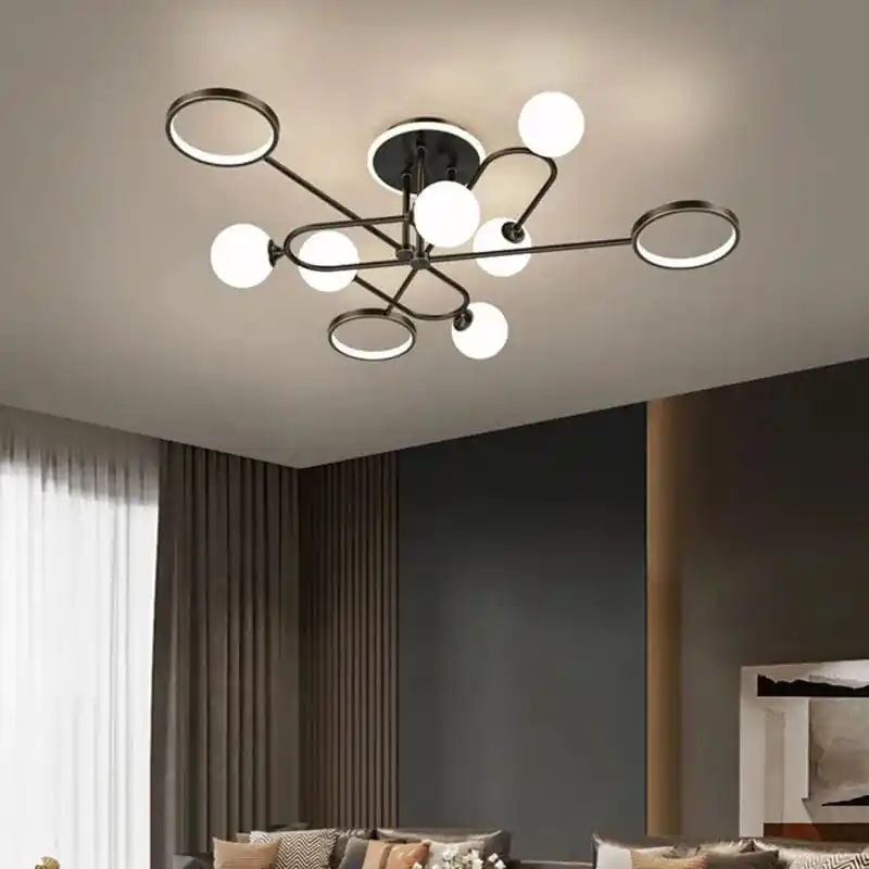 Lustre LED Moderne en Verre Suspendu - Livraison Directe