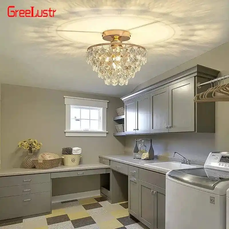 Luminaires LED en Cristal de Luxe - Plafonnier Décoratif