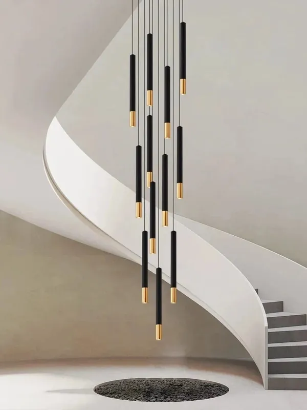 Lustre LED Tubulaire Premium pour Éclairage Intérieur de Restaurant