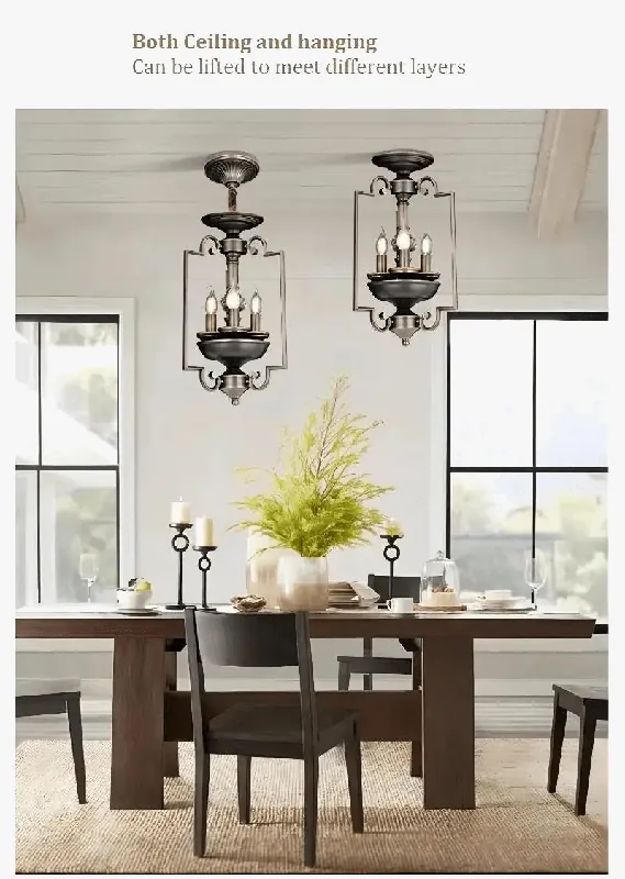 Plafonnier LED Vintage Industriel Américain - Multi-têtes