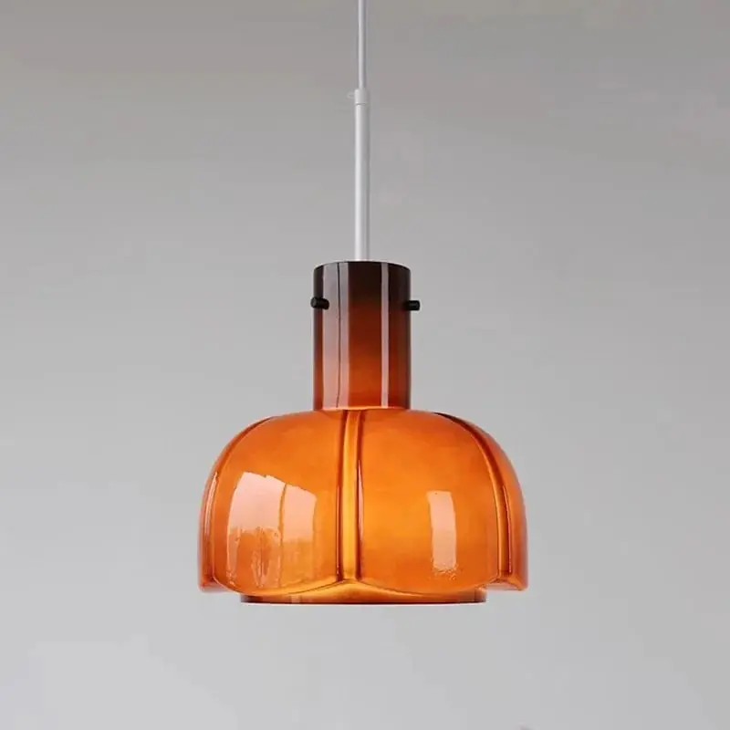 Suspension en verre nordique - Motif de bourgeon floral