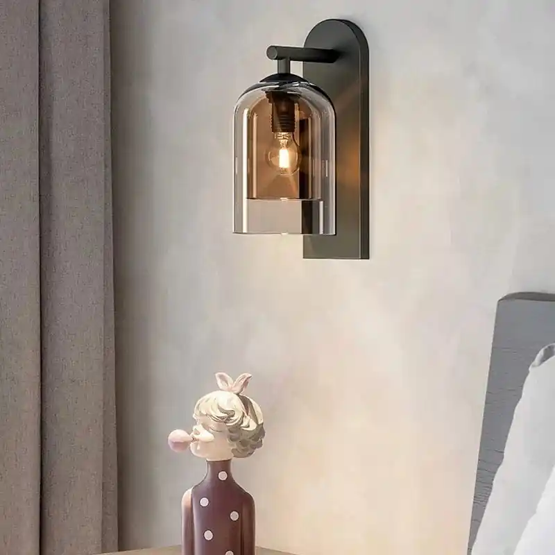 Applique murale suspendue scandinave en double verre postmoderne.