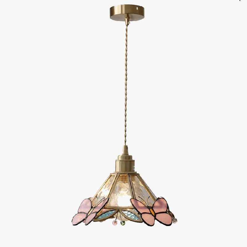 IWHDLife Lampe à Main LED Moderne en Verre Cuivre Papillon