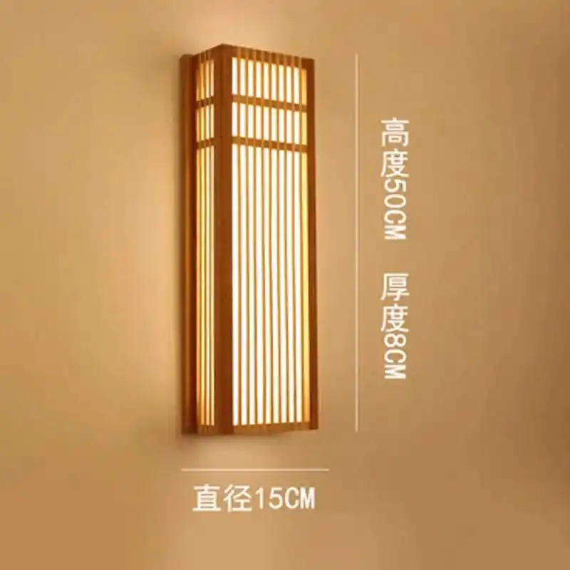 Applique murale LED en bambou naturel pour hôtel de luxe