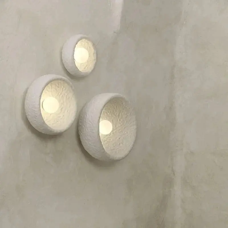 Applique Murale LED Vintage Wabi Sabi en Résine et Verre Décorative - Édition Limitée