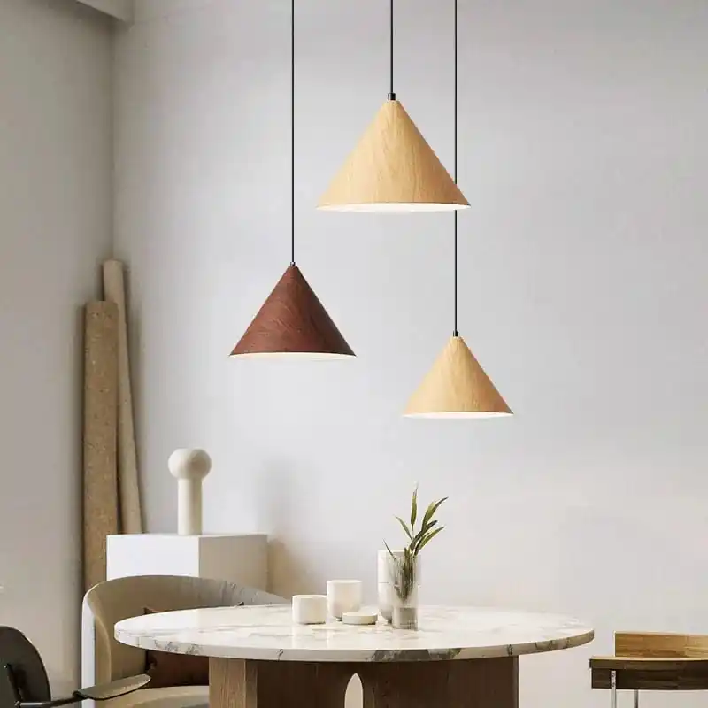 Lustre Nordikréatif Bois Simple Moderne Vintage