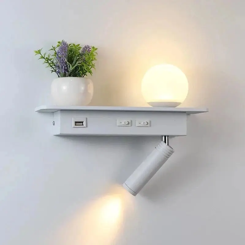 Lampe de chevet moderne LED avec interrupteur et USB – Édition Deluxe