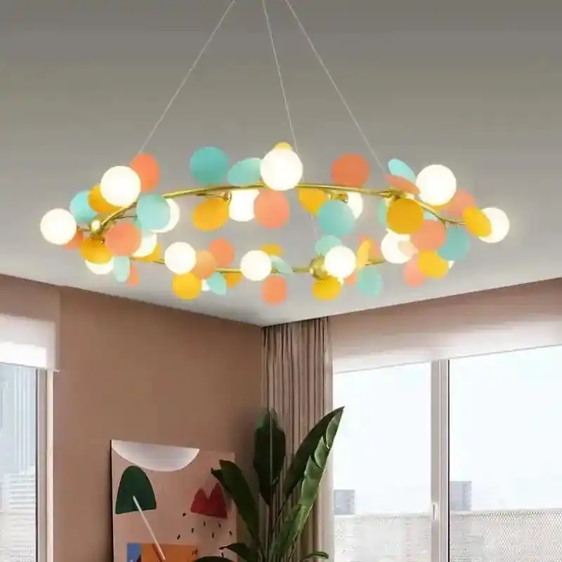 Lustre design moderne en verre LED - Style nordique pour intérieur