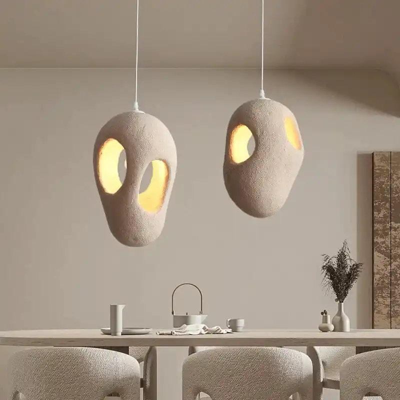 Lustre nordique Wabi Sabi pour restaurant-bar et vestiaire By Nordics