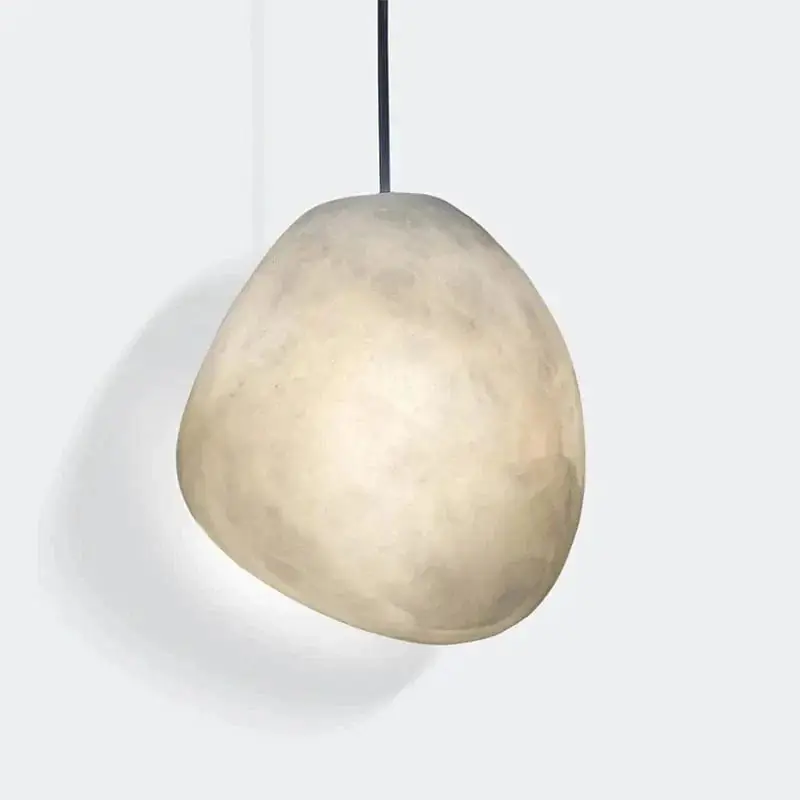 Suspension LED Flocon de Neige en Gypse avec Texture Marbre