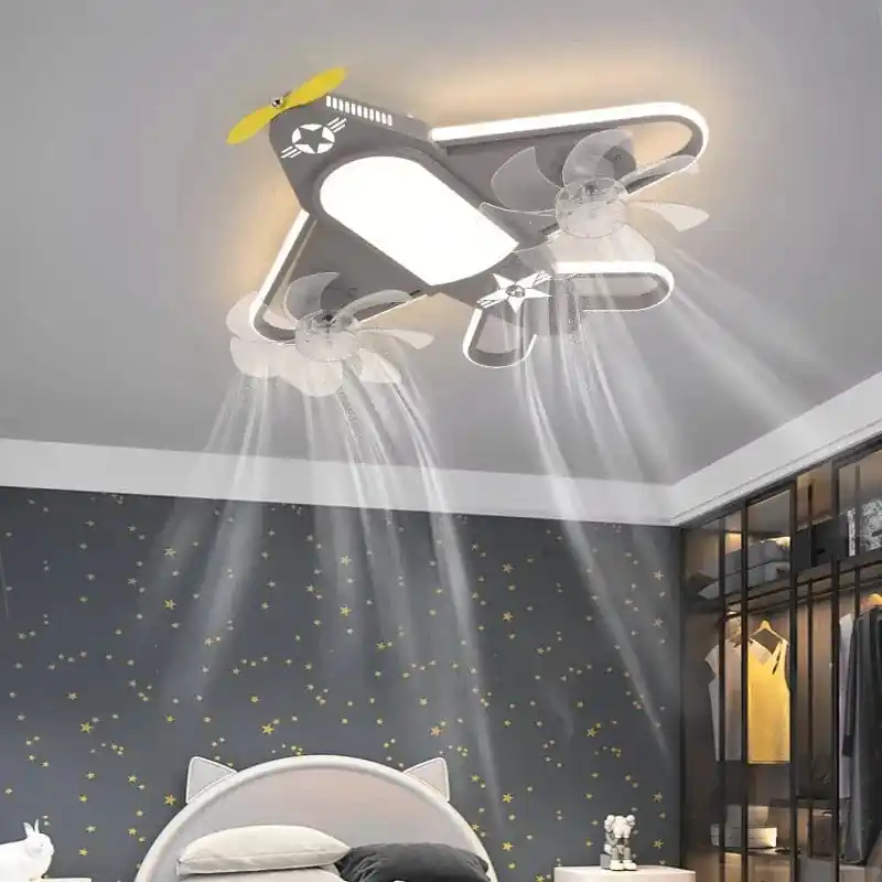 Ventilateur de plafond pour enfants avec éclairage LED dimmable et contrôle à distance \\"Modern Kids Edition\\"