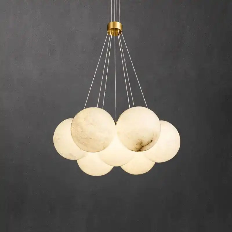 Lustre LED en forme de lune pour sublimer votre villa de luxe