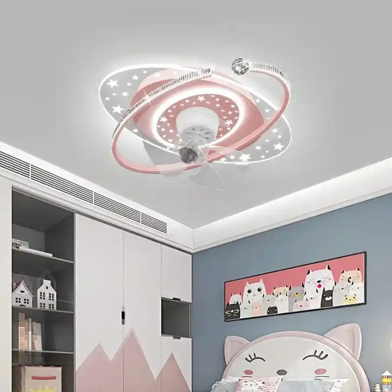Plafonnier Ventilateur Brandé avec Tête Rotative 360° LED Silencieux