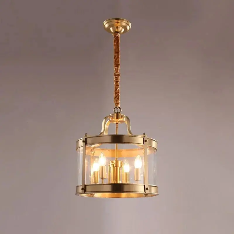 Lustre moderne en cuivre de style européen luxueux: idéal pour votre intérieur