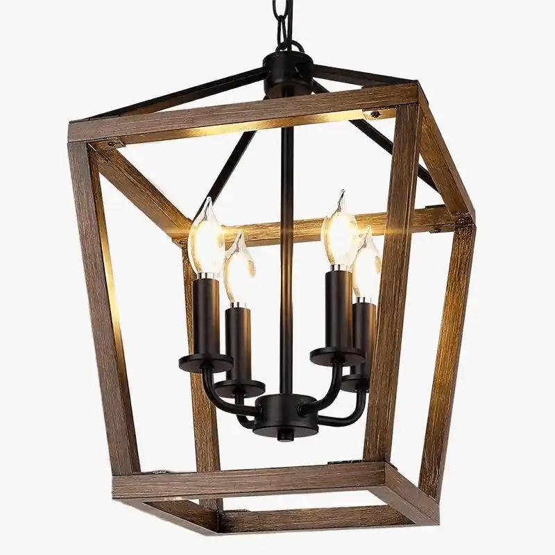 Lustre Americain Retro Style Cage a Oiseaux Eclairage Industriel Moderne