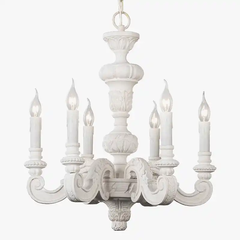 Lustre Vintage en Bois Art Déco Nordique - Éclairage Rétro
