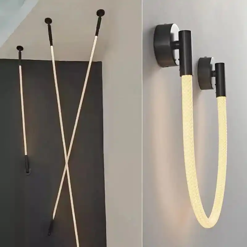 Applique murale LED Minimaluxe en Silicone et Fibre Tissée