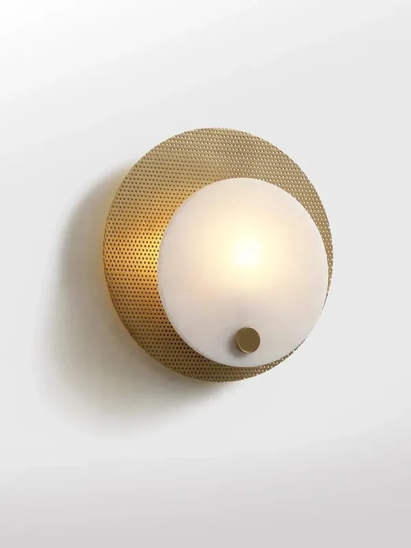Applique minimaliste en marbre et cuivre avec LED - Luminor