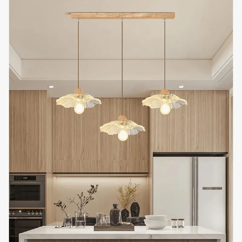 Lustre minimaliste vintage en verre de cristal pour loft japonais - Édition exclusive