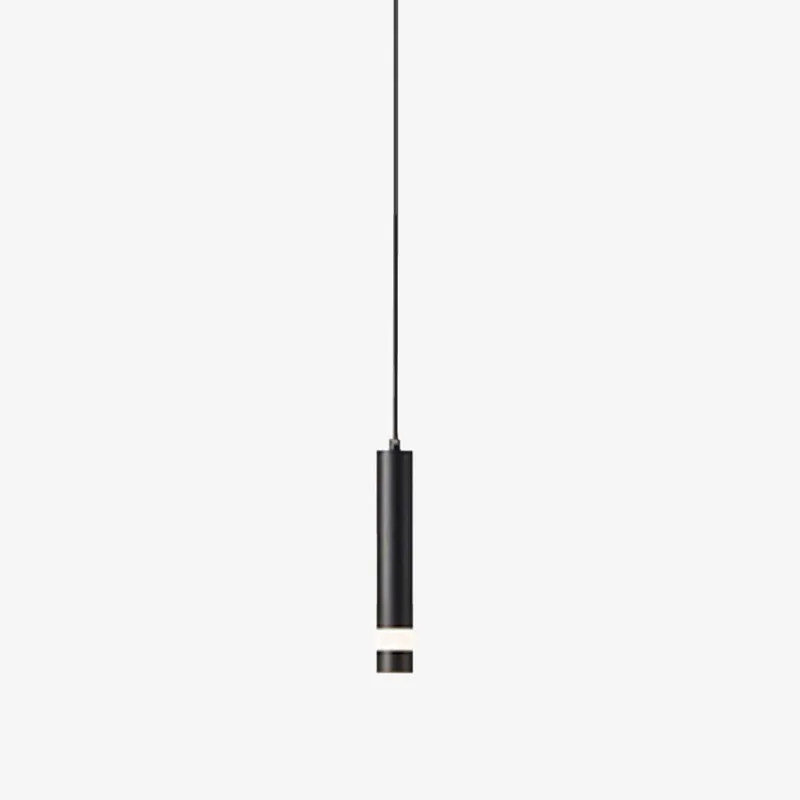 Suspension LED Tube Lumineux Doré ou Noir - Amias