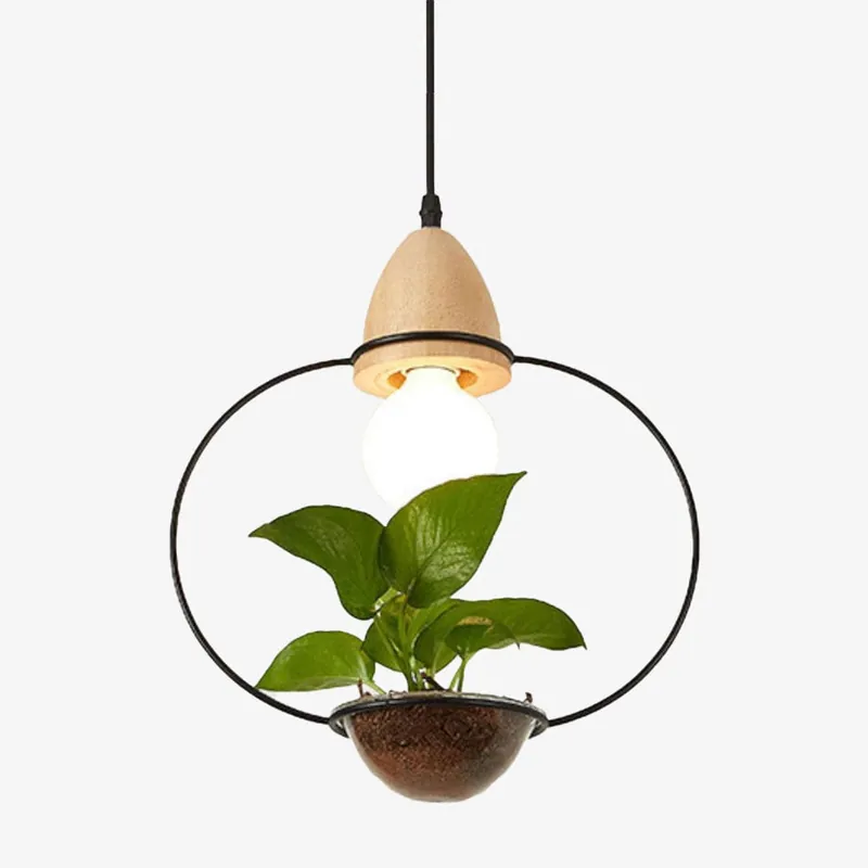 Suspension LED Art Déco avec Plantes - Mira Green