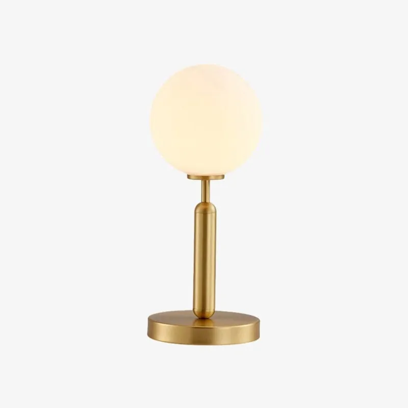 Lampe Ivy : Lumière ronde, base dorée