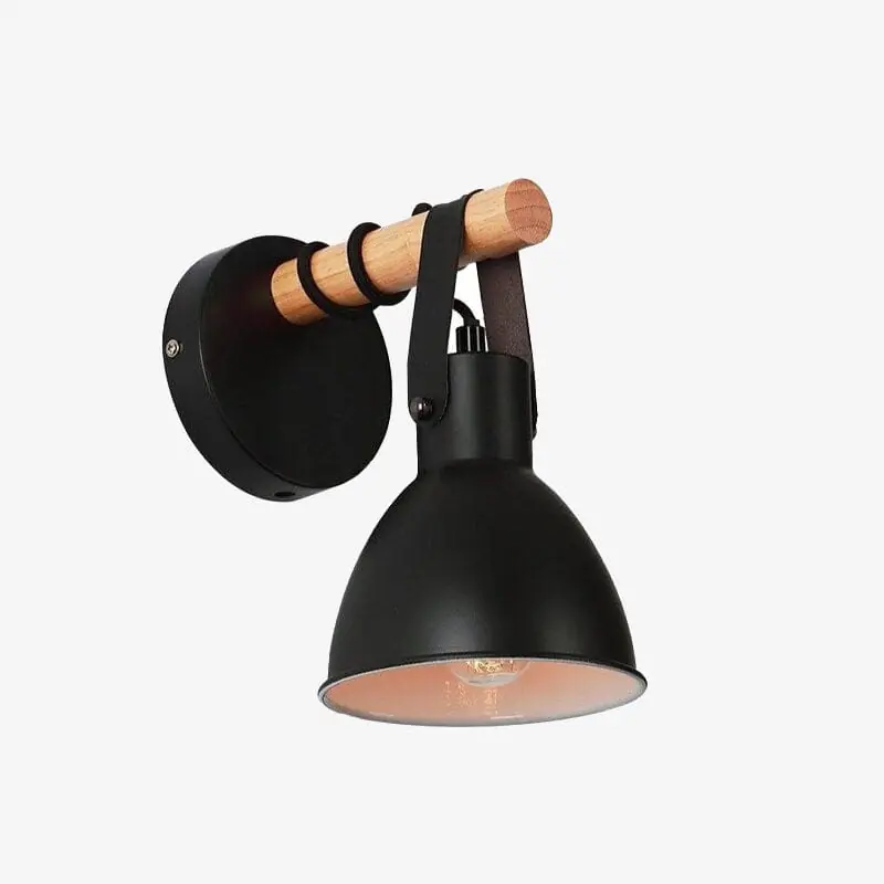 Applique Murale LED Industrielle Noire - Nofti