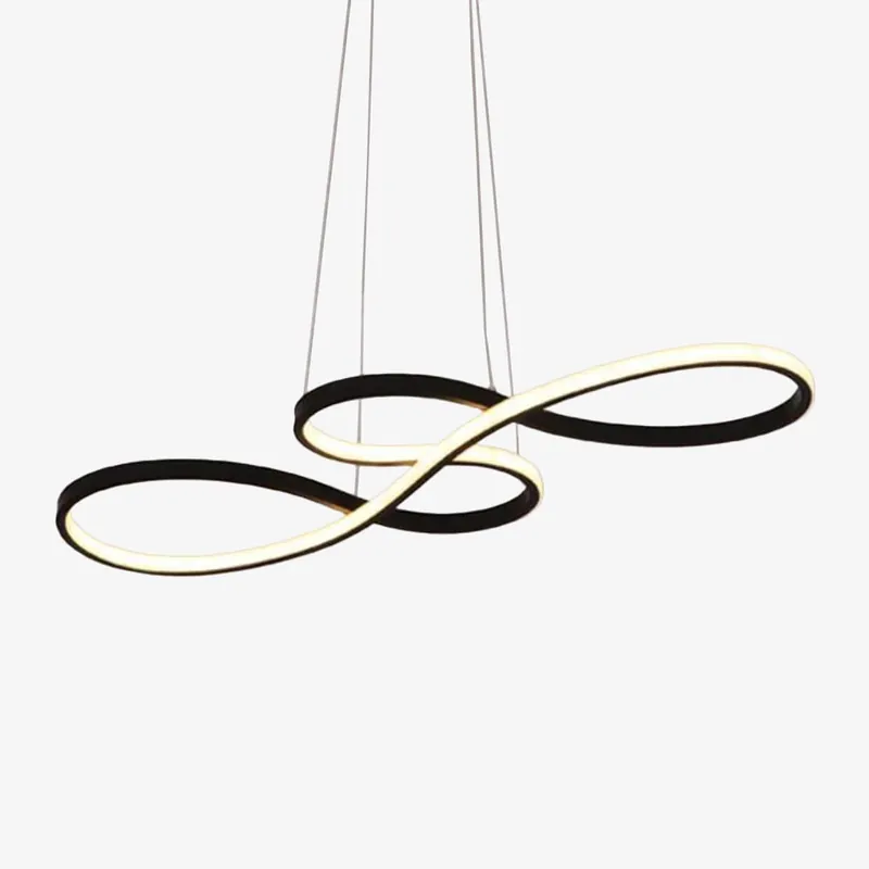 Lustre Moderne avec Symboles d'Infini Métalliques Kemena