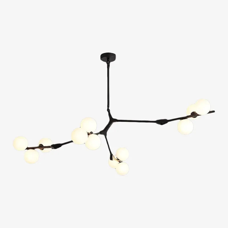 Lustre LED \\"Branches Colorées et Globes Irune\\"